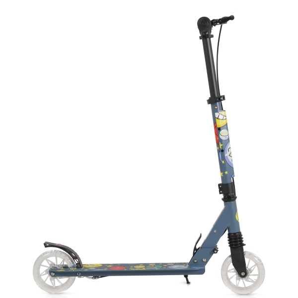 Trotineta Pliabila Byox Snazzy Grey, Suspensie Fata, Frana Mana si Picior, Ghidon Reglabil 75-89 cm, 8+ ani, Max 100 kg