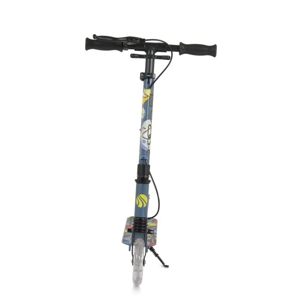 Trotineta Pliabila Byox Snazzy Grey, Suspensie Fata, Frana Mana si Picior, Ghidon Reglabil 75-89 cm, 8+ ani, Max 100 kg