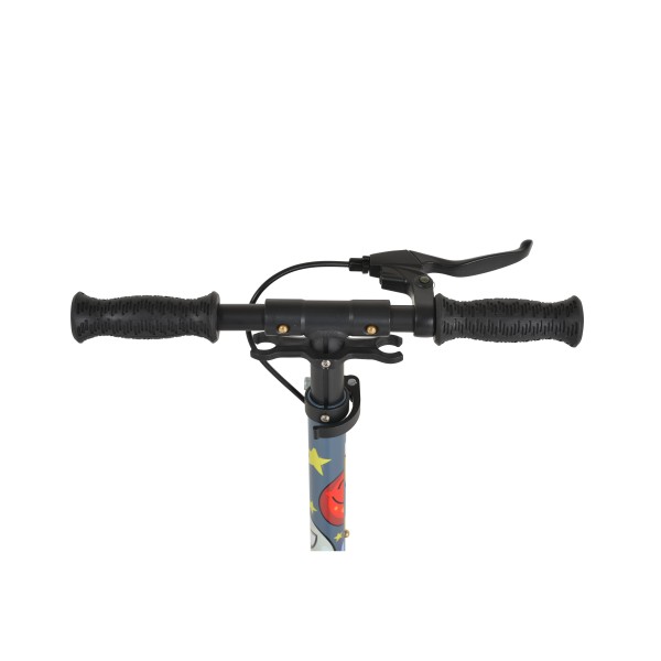 Trotineta Pliabila Byox Snazzy Grey, Suspensie Fata, Frana Mana si Picior, Ghidon Reglabil 75-89 cm, 8+ ani, Max 100 kg