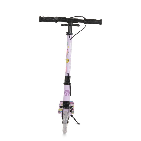 Trotineta Pliabila Byox Snazzy Purple, Suspensie Fata, Frana Mana si Picior, Ghidon Reglabil 75-89 cm, 8+ ani, Max 100 kg