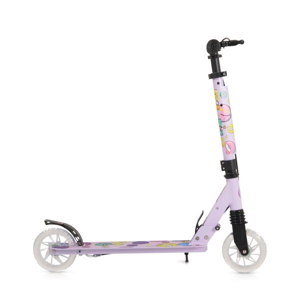 Trotineta Pliabila Byox Snazzy Purple, Suspensie Fata, Frana Mana si Picior, Ghidon Reglabil 75-89 cm, 8+ ani, Max 100 kg