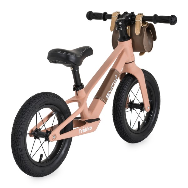 Bicicleta fara pedale Byox Trekko Peach 12 inch, cadru magneziu usor, sa reglabila, roti gonflabile, 2+ ani, 30 kg