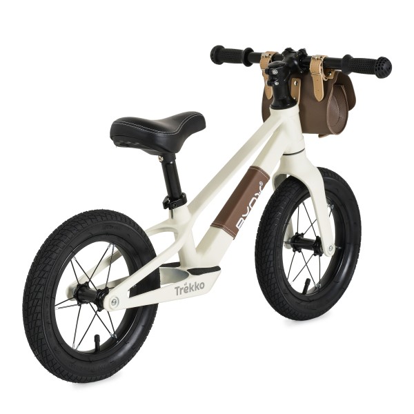Bicicleta fara pedale Byox Trekko White 12 inch, cadru magneziu usor, sa reglabila, roti gonflabile, 2+ ani, 30 kg