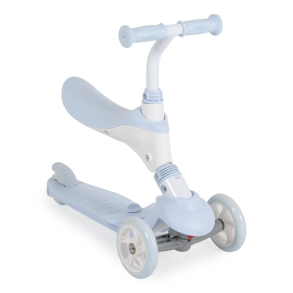 Trotineta copii 3 in 1 Byox Tristar Blue, cu scaun, control parental si ghidon reglabil, 3-6 ani, max 50 kg