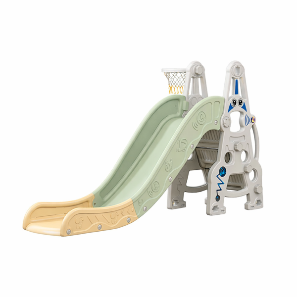Tobogan copii Moni Garden Spaceman, 3+ ani, 170 cm, cos baschet, scari inchise, sigur, interior exterior