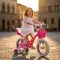 Bicicleta copii Byox Flower 14 inch, 3-5 ani, roti ajutatoare, frane V brake, cos fata, cadru metalic