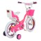 Bicicleta copii Byox Flower 14 inch, 3-5 ani, roti ajutatoare, frane V brake, cos fata, cadru metalic