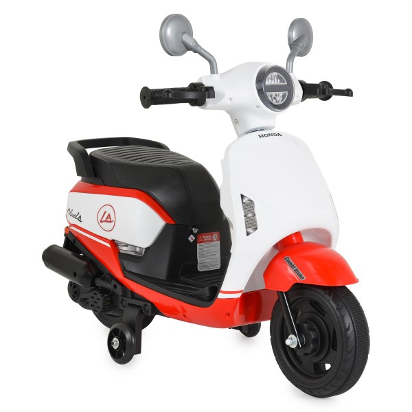 Motocicleta electrica copii Honda Red, varsta 3+ ani, 2 motoare, lumini LED, baterie 12V, 2-3 km/h