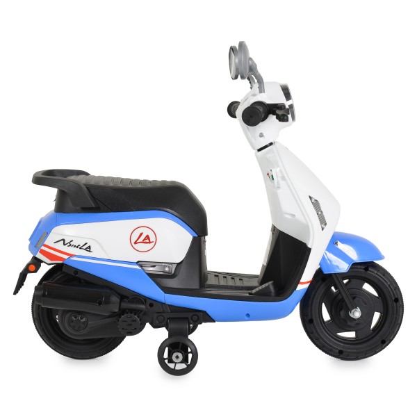 Motocicleta electrica copii Honda Blue, varsta 3+ ani, 2 motoare, lumini LED, baterie 12V, 2-3 km/h