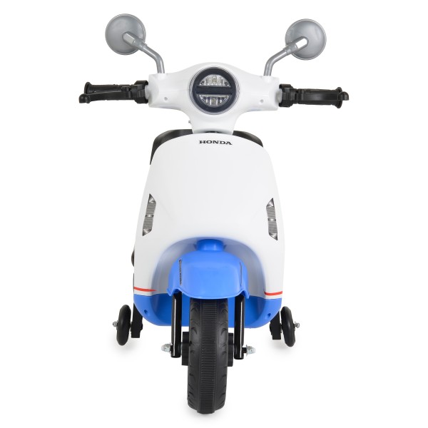 Motocicleta electrica copii Honda Blue, varsta 3+ ani, 2 motoare, lumini LED, baterie 12V, 2-3 km/h