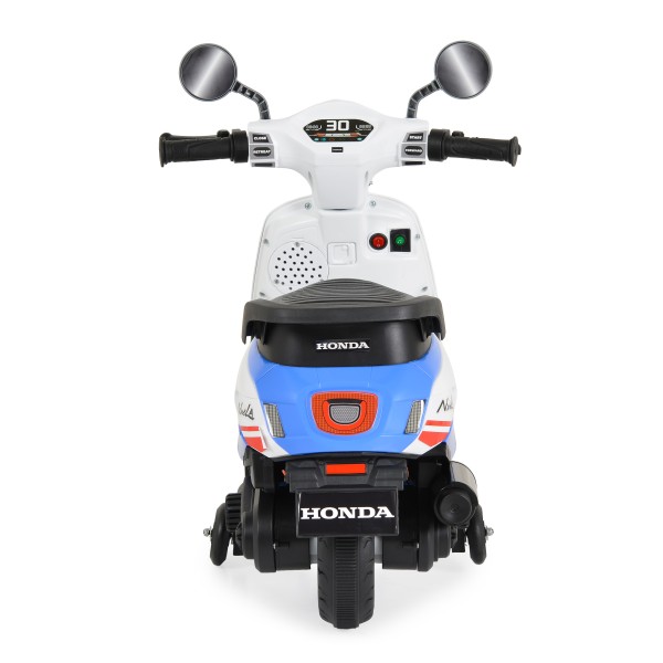 Motocicleta electrica copii Honda Blue, varsta 3+ ani, 2 motoare, lumini LED, baterie 12V, 2-3 km/h
