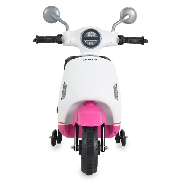 Motocicleta electrica copii Honda Pink, varsta 3+ ani, 2 motoare, lumini LED, baterie 12V, 2-3 km/h