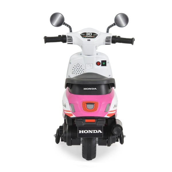 Motocicleta electrica copii Honda Pink, varsta 3+ ani, 2 motoare, lumini LED, baterie 12V, 2-3 km/h