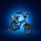Bicicleta copii 2-4 ani Byox Prince Blue 12 inch, roti ajutatoare, frane V brake, cadru metalic