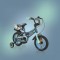 Bicicleta copii 2-4 ani Byox Prince Grey 12 inch, roti ajutatoare, frane V brake, cadru metalic