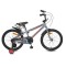 Bicicleta copii 6-10 ani Byox Master Grey 20 inch, roti ajutatoare, frane V brake, cadru otel, jante aluminiu