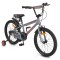 Bicicleta copii 6-10 ani Byox Master Grey 20 inch, roti ajutatoare, frane V brake, cadru otel, jante aluminiu