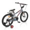 Bicicleta copii 6-10 ani Byox Master Grey 20 inch, roti ajutatoare, frane V brake, cadru otel, jante aluminiu