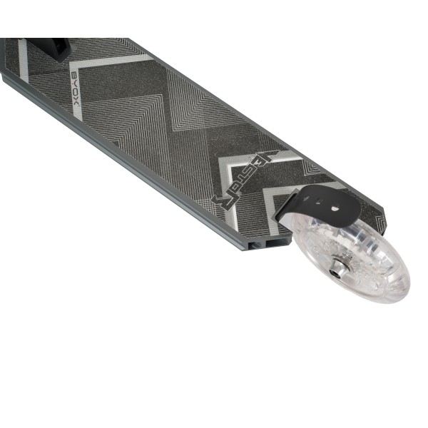 Trotineta pliabila copii Byox Vector Grey, 6+ ani, roti LED 145 mm, suspensie fata, ghidon reglabil