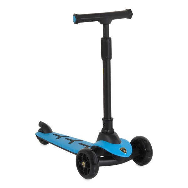 Trotineta copii 3 roti Lamborghini Pro Blue, 3+ ani, roti LED, ghidon reglabil, stabila, control inclinare