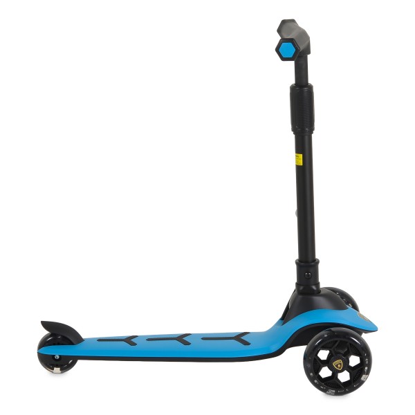 Trotineta copii 3 roti Lamborghini Pro Blue, 3+ ani, roti LED, ghidon reglabil, stabila, control inclinare