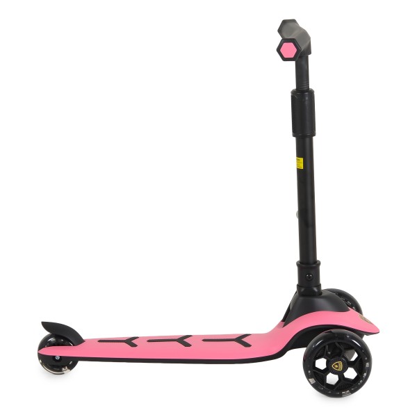 Trotineta copii 3 roti Lamborghini Pro Pink, 3+ ani, roti LED, ghidon reglabil, stabila, control inclinare
