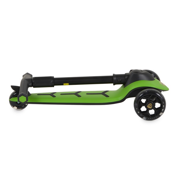 Trotineta copii 3 roti Lamborghini Pro Green, 3+ ani, roti LED, ghidon reglabil, stabila, control inclinare