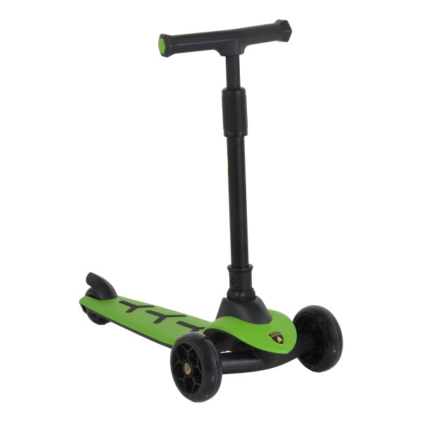 Trotineta copii 3 roti Lamborghini Pro Green, 3+ ani, roti LED, ghidon reglabil, stabila, control inclinare