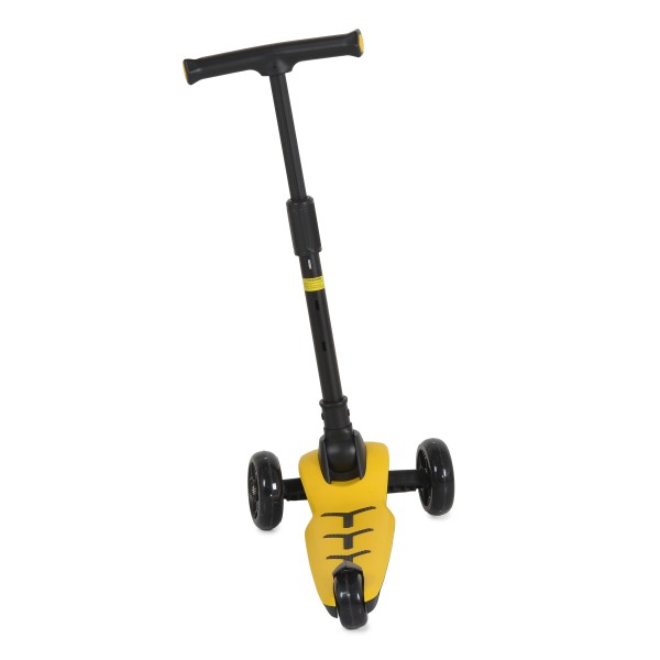 Trotineta copii 3 roti Lamborghini Pro Yellow, 3+ ani, roti LED, ghidon reglabil, stabila, control inclinare