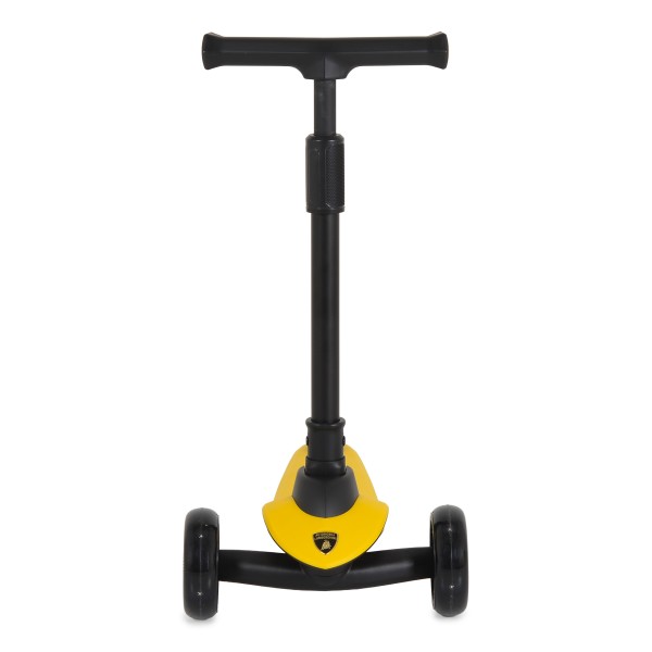 Trotineta copii 3 roti Lamborghini Pro Yellow, 3+ ani, roti LED, ghidon reglabil, stabila, control inclinare