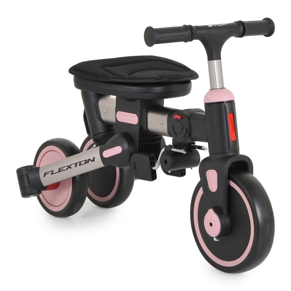Tricicleta pliabila 6 in 1 Byox Flexton Pink, 6-36 luni, sezut rotativ 360, control parental, spatar reglabil