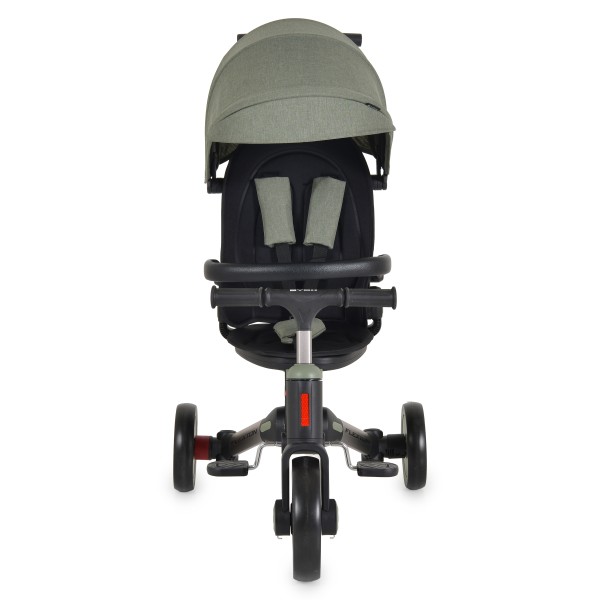 Tricicleta pliabila 6 in 1 Byox Flexton Green, 6-36 luni, sezut rotativ 360, control parental, spatar reglabil