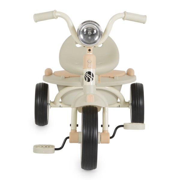 Tricicleta pliabila copii Byox Etan Beige, 1-5 ani, panou muzical cu lumini, scaun reglabil, roti EVA