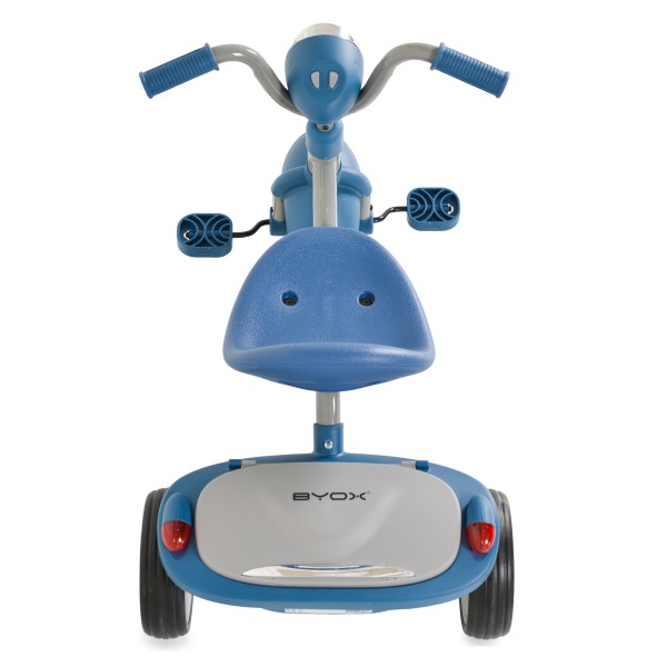 Tricicleta pliabila copii Byox Etan Blue, 1-5 ani, panou muzical cu lumini, scaun reglabil, roti EVA