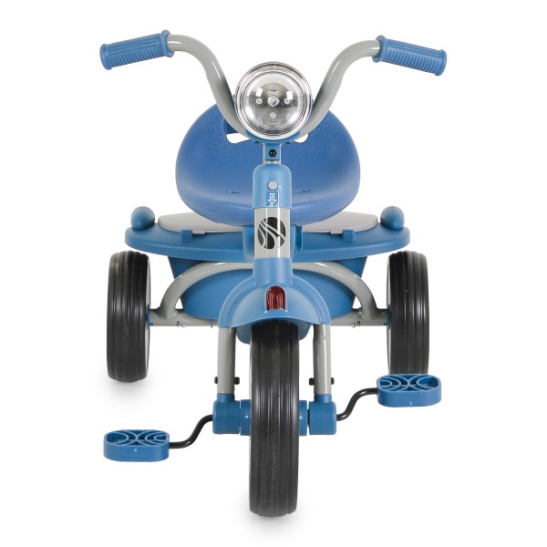 Tricicleta pliabila copii Byox Etan Blue, 1-5 ani, panou muzical cu lumini, scaun reglabil, roti EVA