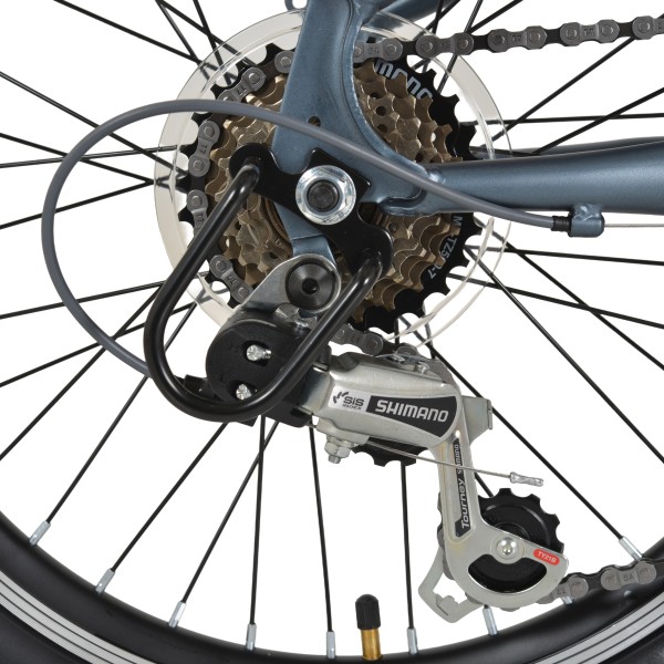 Bicicleta copii Byox Whizzy Gray 24 inch, 8-12 ani, 21 viteze Shimano, suspensie fata, frane aluminiu