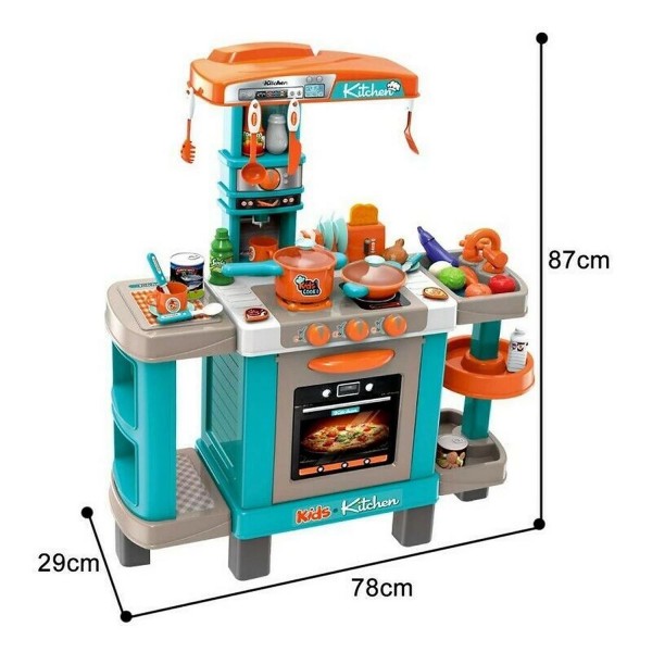 Bucatarie copii interactiva Little Chef, 3+ ani, lumini sunete, accesorii gatit, aragaz chiuveta