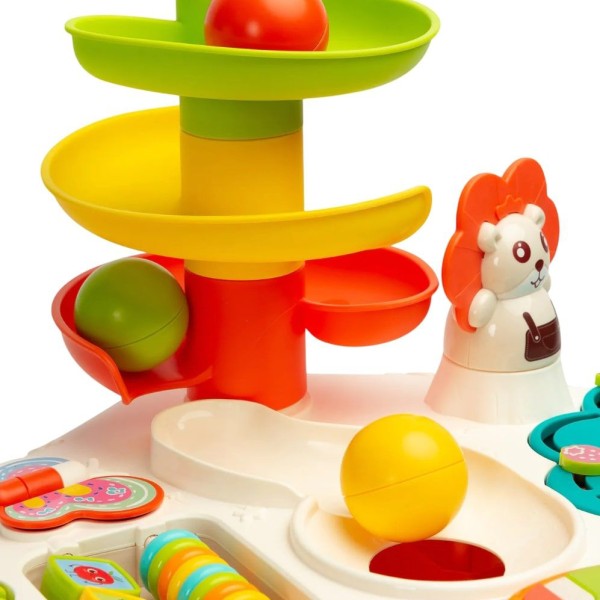 Masa interactiva copii cu pian detasabil, jocuri educative si lumini, 18 luni+