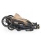 Carucior Sport Buggy Beige 0-22 kg, Pliere Tip Carte, Spatar Complet Reglabil, Roti EVA cu Suspensie, Copertina Mare