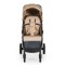 Carucior Sport Buggy Beige 0-22 kg, Pliere Tip Carte, Spatar Complet Reglabil, Roti EVA cu Suspensie, Copertina Mare