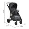 Carucior Sport Buggy Black 0-22 kg, Pliere Tip Carte, Spatar Complet Reglabil, Roti EVA cu Suspensie, Copertina Mare