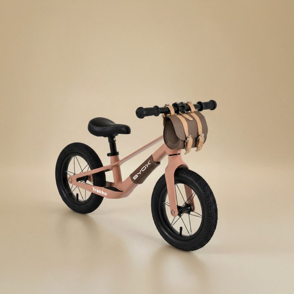 Bicicleta fara pedale Byox Trekko Peach 12 inch, cadru magneziu usor, sa reglabila, roti gonflabile, 2+ ani, 30 kg