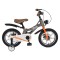 Bicicleta copii Byox GTR Grey 14 inch, 3-5 ani, cadru magneziu, frane disc, roti ajutatoare, far LED