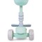 Trotinetă copii cu scaun Moni Bubblegum Green, roți LED, reglabilă, frână spate, 3+ ani, 40 kg