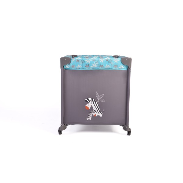 Patut Pliabil Cangaroo Africa turquoise, Compact si Usor, 0-14 kg, cu Saltea si Geanta Transport, Roti, Tarc de joaca