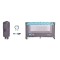 Patut Pliabil Cangaroo Africa turquoise, Compact si Usor, 0-14 kg, cu Saltea si Geanta Transport, Roti, Tarc de joaca