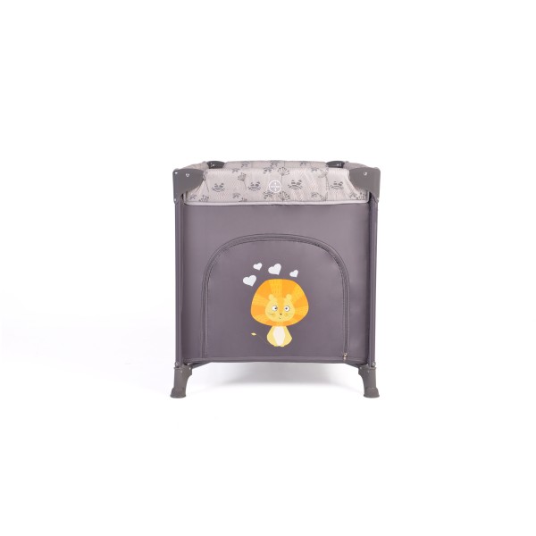 Patut Pliabil Cangaroo Africa Grey, Compact si Usor, 0-14 kg, cu Saltea si Geanta Transport,Roti, Tarc de joaca