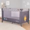Patut Pliabil Cangaroo Africa Grey, Compact si Usor, 0-14 kg, cu Saltea si Geanta Transport,Roti, Tarc de joaca