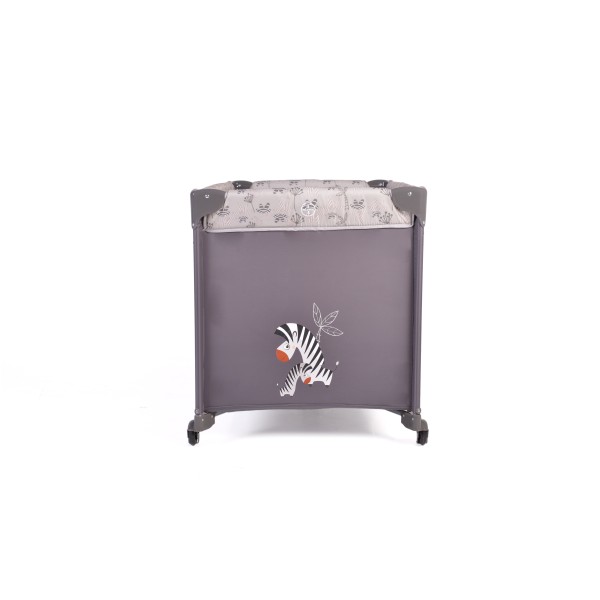 Patut Pliabil Cangaroo Africa Grey, Compact si Usor, 0-14 kg, cu Saltea si Geanta Transport,Roti, Tarc de joaca
