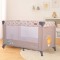 Patut Pliabil Cangaroo Africa Beige, Compact si Usor, 0-14 kg, cu Saltea si Geanta Transport, Roti, Tarc de joaca
